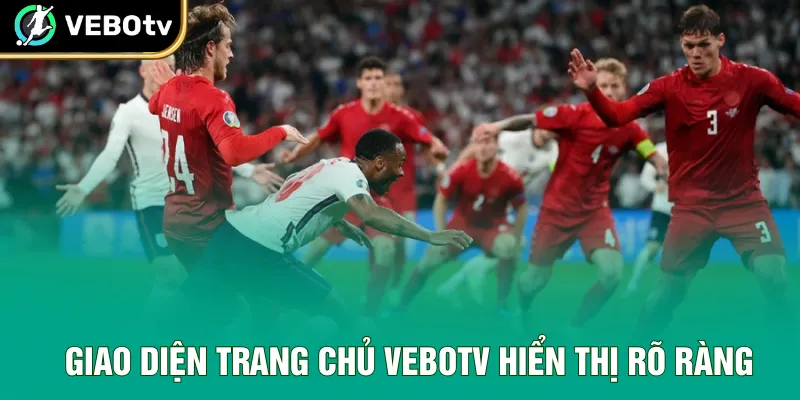 Giao diện trang chủ VeboTV hiển thị rõ ràng